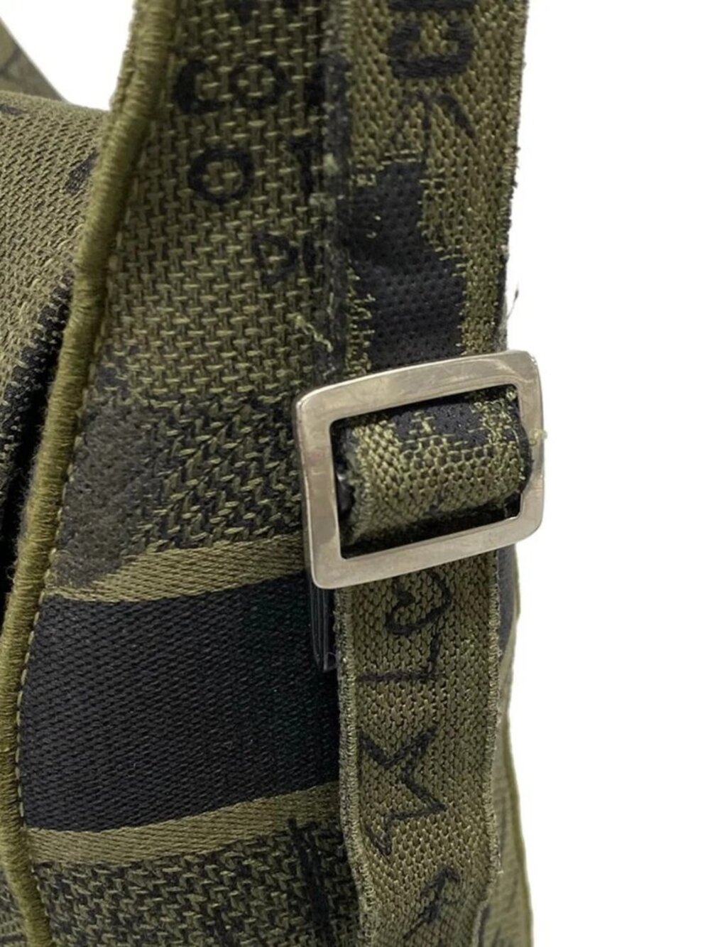 DIOR/ChristianDior Diorcamp - Khaki Black Jacquard Shoulder Bag - Picture 10 of 15